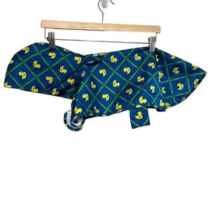 RCpets dog M rain shell hooded jacket poncho yellow duck print